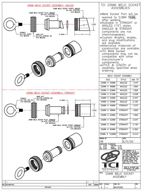 TCI Weld Socket Assembly